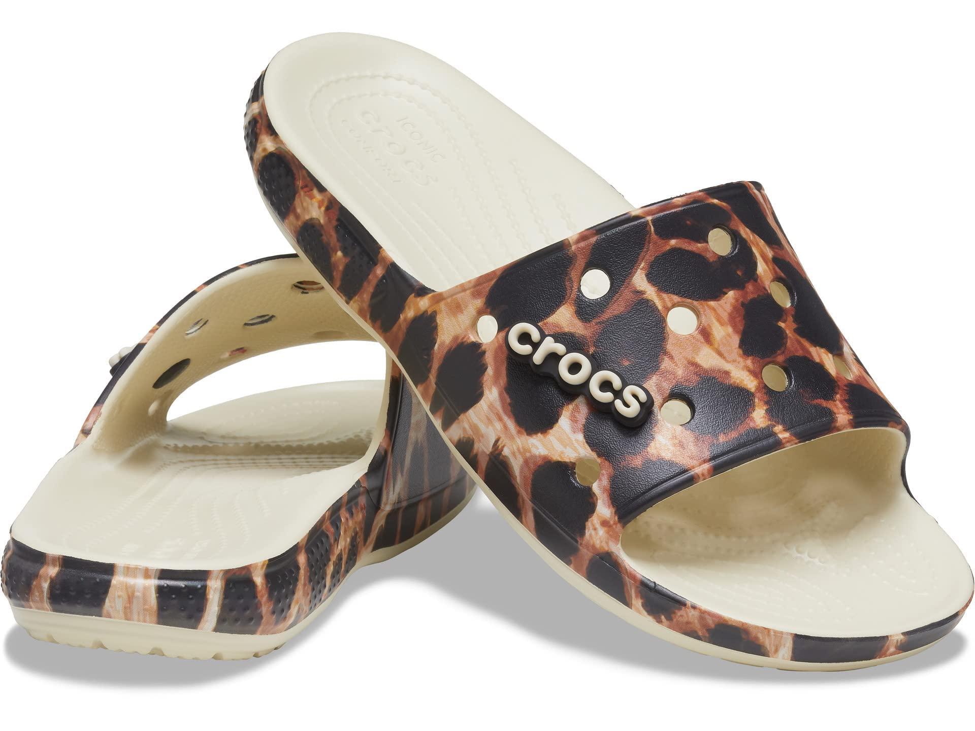 Crocs Unisex-Adult Graphic Classic Slide Sandals - Comfortable Slip-On Sandals for Men & Women - Perfect for Beach, Pool, and Casual Wear