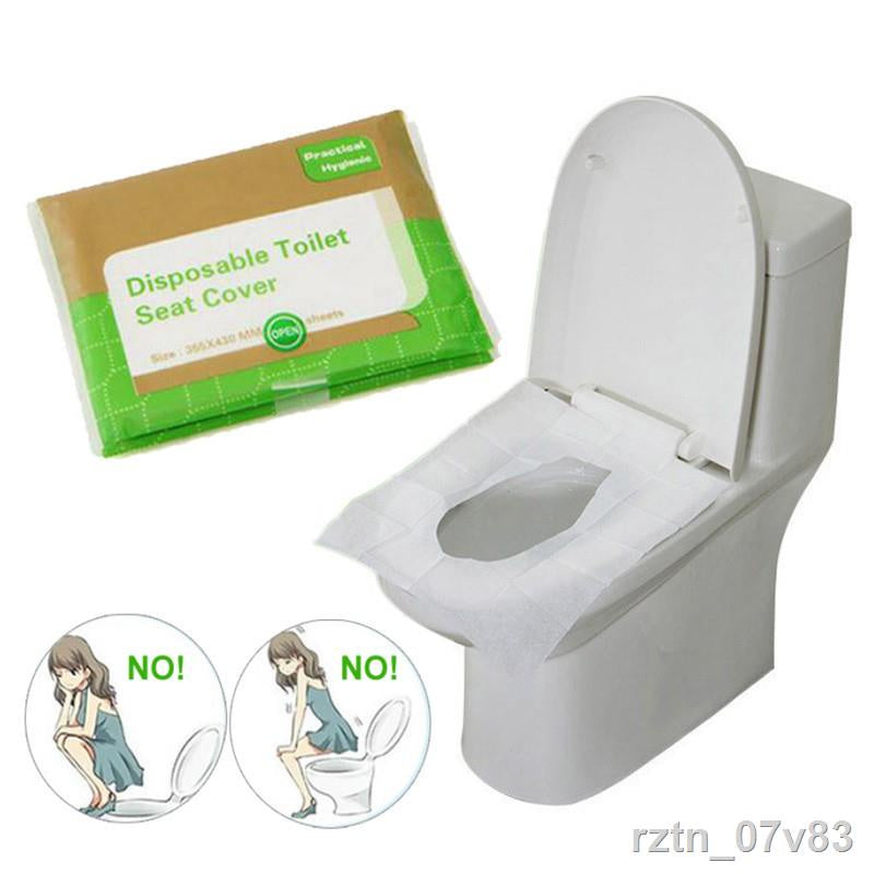 Disposable Seat Covers 10 Pack - Waterproof Toilet Seat Protectors for Travel, Public Restrooms & Baby Diaper Changing (10 Count) - Hygienic & Portable for Home, Office & Outdoor Use