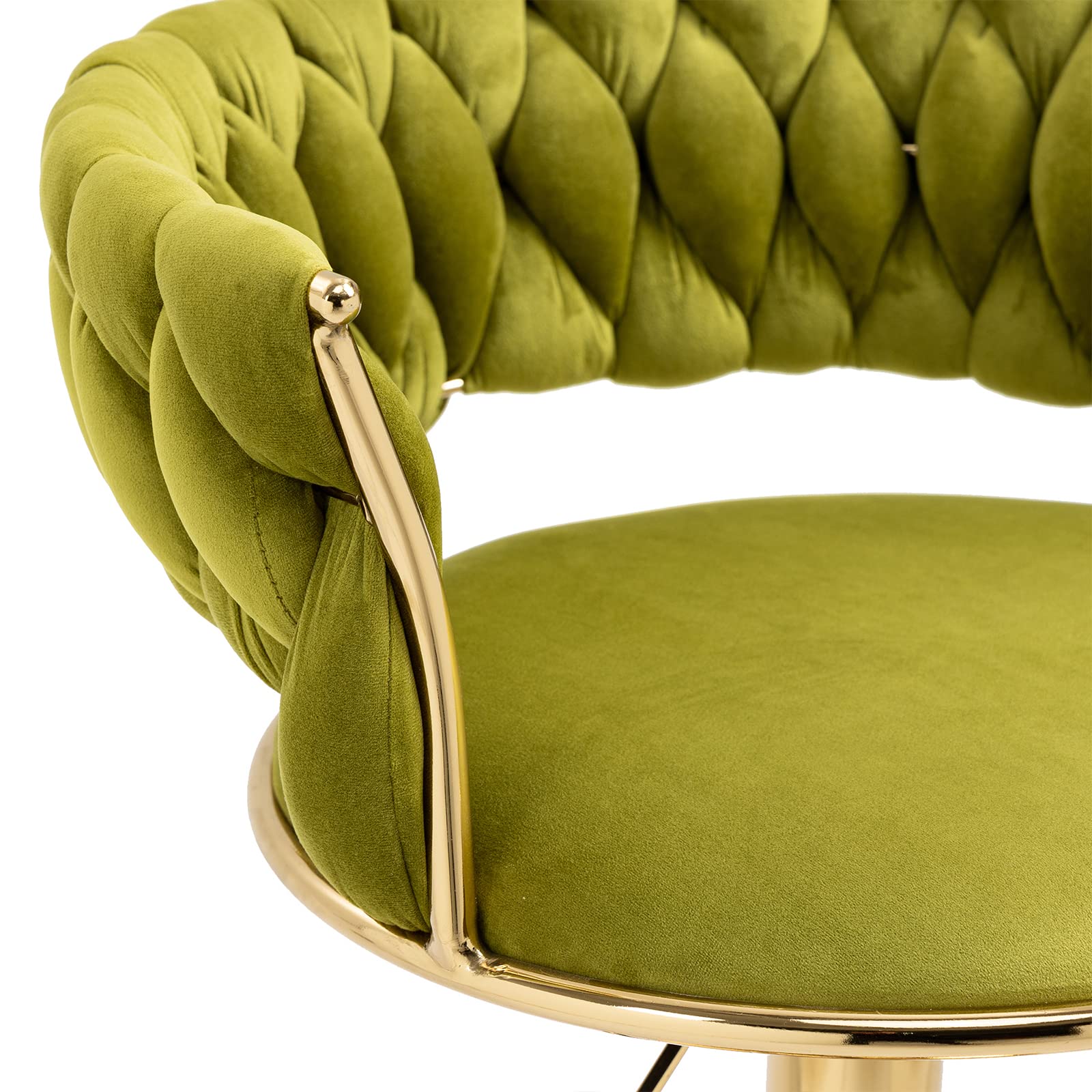 Modern Velvet Swivel Bar Stools with Backrest & Footrest - Adjustable Height Counter Stools for Kitchen, Dining Room, Bar - Set of 2, Cyber Celebrity Recommended - Perfect for Entertaining, Breakfast Nooks & Small Space Dining