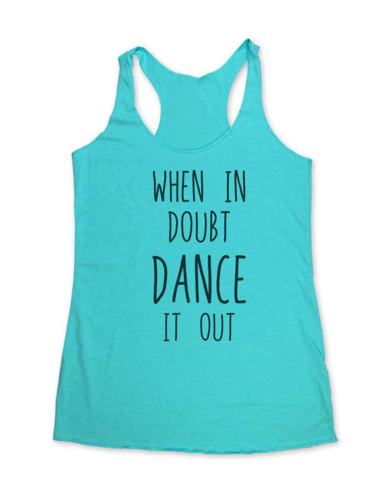 Funny Dance Workout Fitness Tank Top - Tri-Blend Racerback for Women - Perfect for Yoga, Gym & Dance Classes