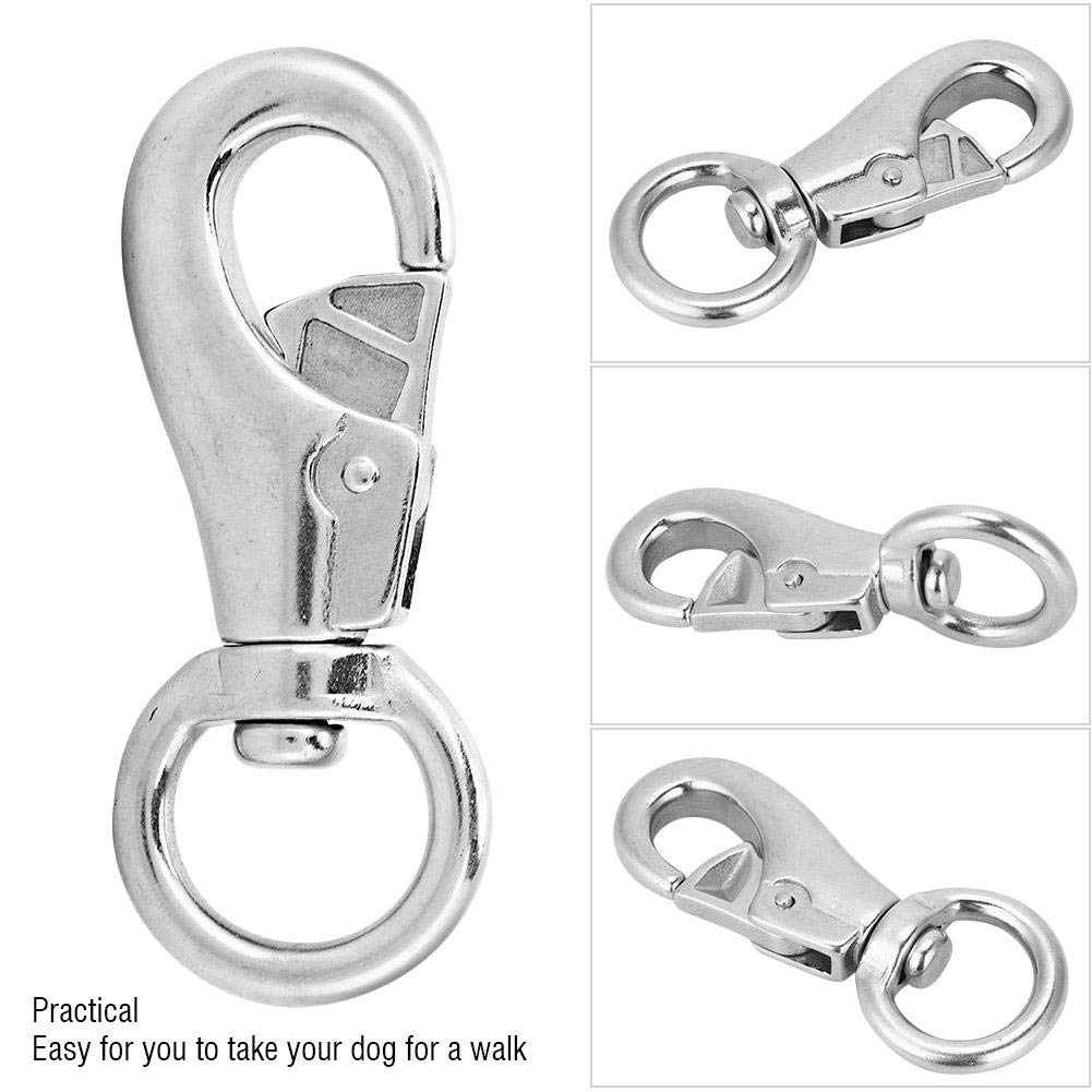 Premium Stainless Steel Carabiner Clip - Heavy Duty Spring Snap Hook for Dog Leash, Keychain, Backpack & Outdoor Gear | Secure & Durable for Hiking, Camping & Daily Use