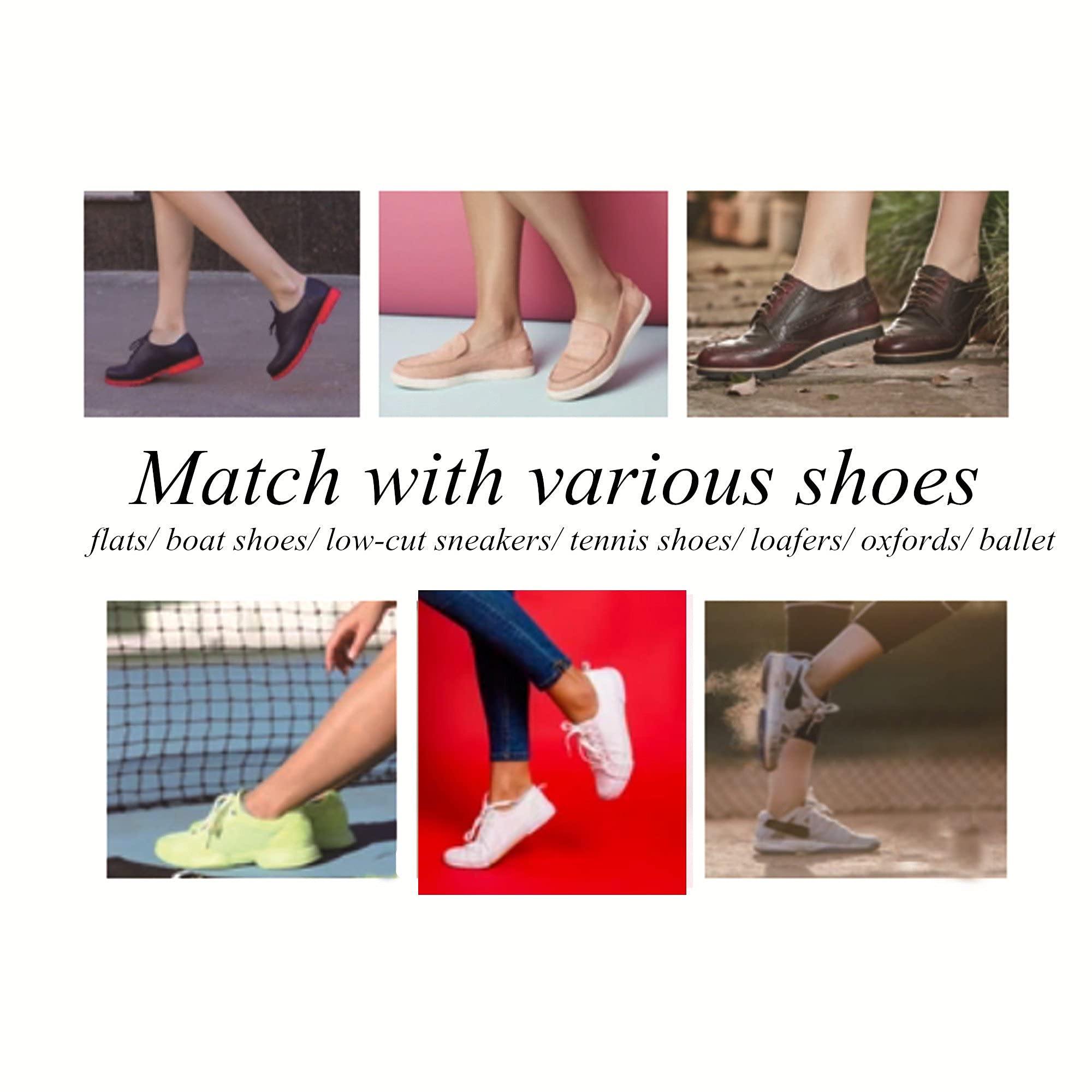 4 Pairs Women's No Show Socks - Non Slip, Low Cut Invisible Liner Socks for Sneakers, Boat Shoes & Everyday Wear