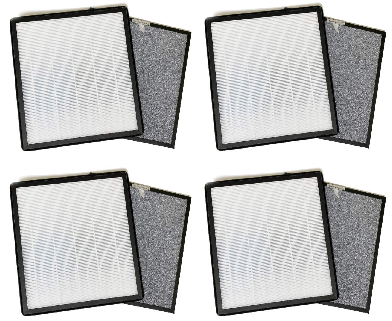 Nispira HSP001 5-in-1 True HEPA Air Purifier Replacement Filters (4 Pack) - Activated Carbon & Cold Catalyst Technology for Smart True HEPA Air Purifiers - Perfect for Home, Office, and Bedroom Air Purification