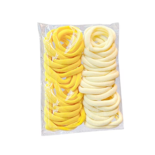 50 Pack Simayixx Braided Hair Ties - Soft Cotton Elastic Hair Bands for Ponytails, Thick & Curly Hair - Women & Girls Hair Accessories (Perfect for Workouts, Office & Everyday Styling)