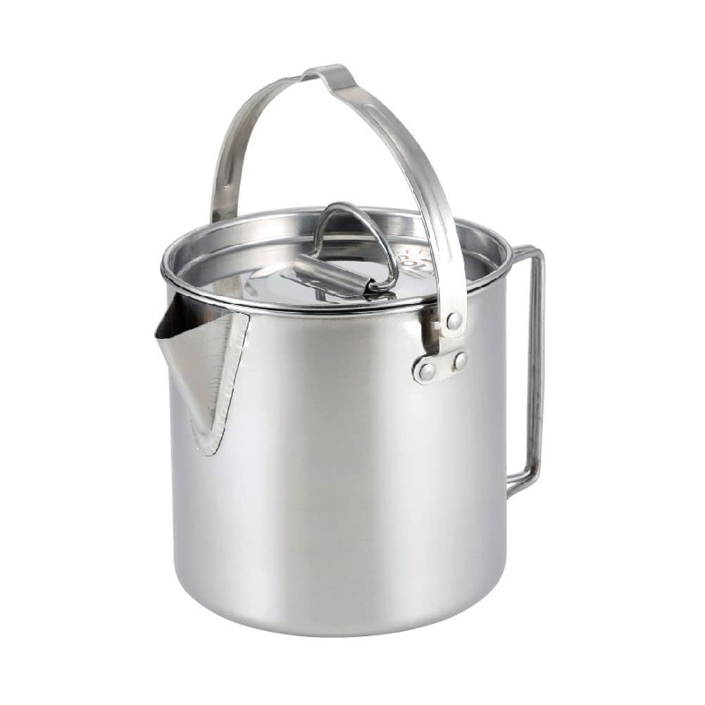 Foldable Stainless Steel Stovetop Tea Kettle - 1.2L Portable Camping Kettle for Outdoor Picnics, Hiking & Travel - Compact Cookware for Stove Top Use