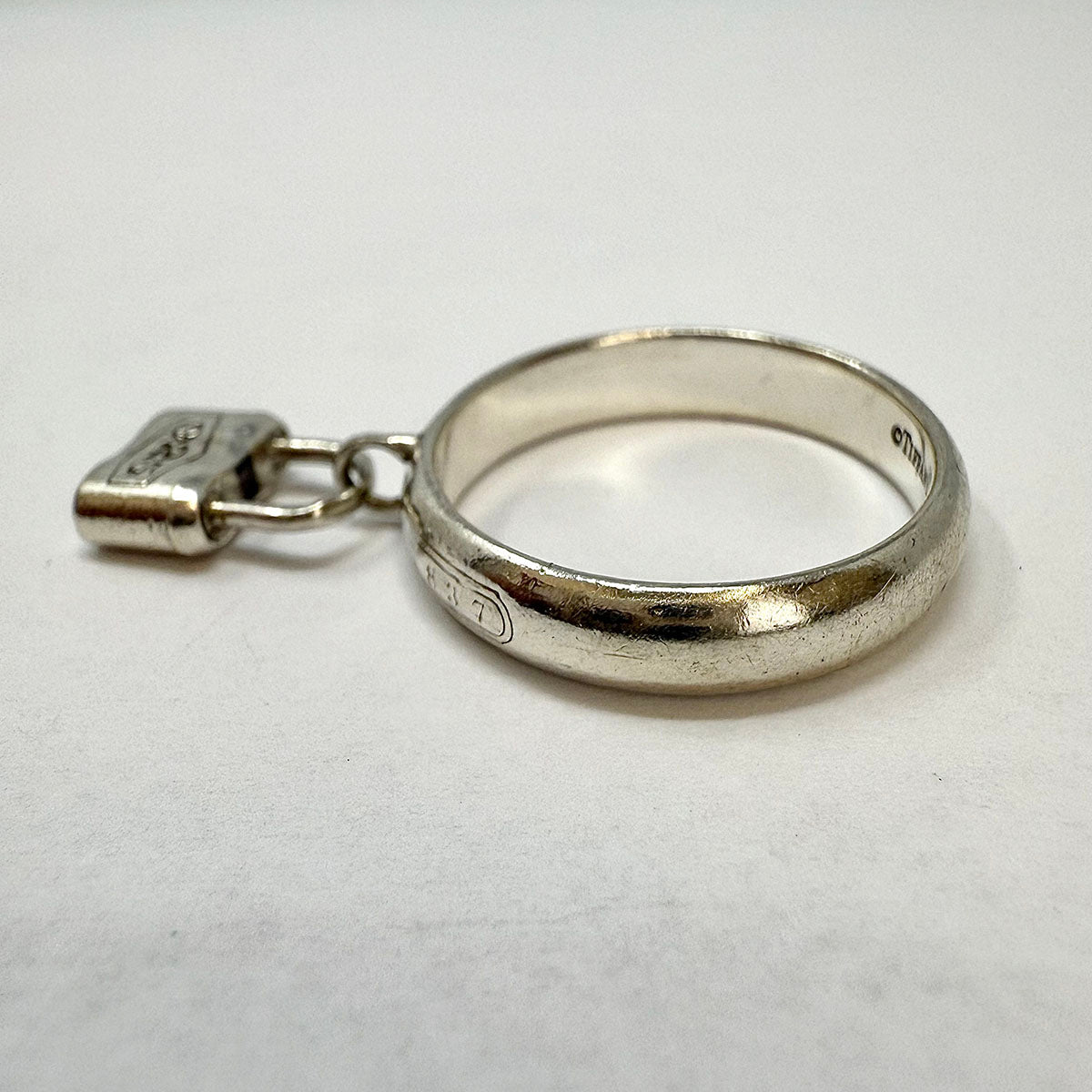 Tiffany & Co. 1837 Sterling Silver Padlock Ring for Women - Elegant Lock Charm Jewelry Gift for Anniversary, Birthday & Valentine's Day - Perfect for Everyday Wear & Special Occasions