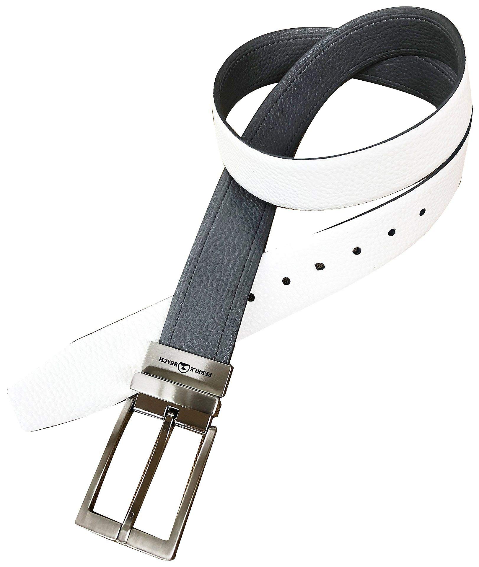Pebble Beach Genuine Leather Men's Belt - Classic Casual & Dress Belt for Business, Office & Everyday Wear