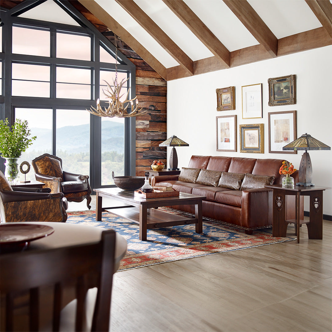 Premium Genuine Leather Monterey Sofa - Modern Luxury Living Room Furniture for Home & Office Comfort