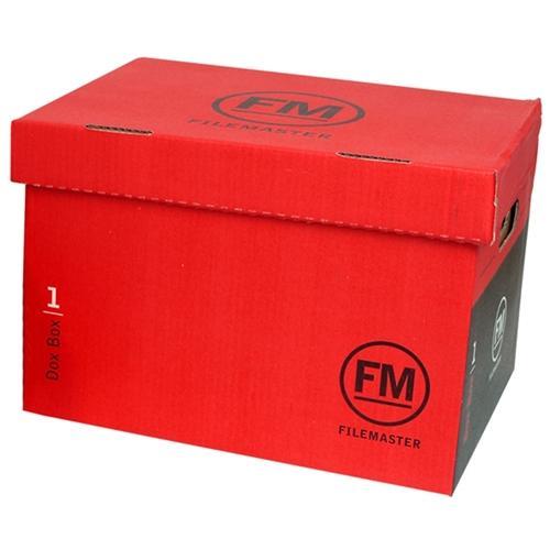 Red Archive Storage Box with Hinged Lid - Perfect for Home Organization, Office Filing & Document Storage