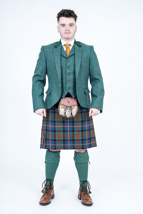 Stylish Lovat Green Tweed Crail Outfit - Classic Scottish Fashion for Men & Women | Perfect for Weddings, Outdoor Events & Autumn/Winter Wear