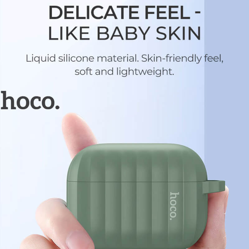 HOCO AirPods Pro Case - Premium Silicone Protective Cover for AirPods Pro (WB20 Fenix Series) | Shockproof & Anti-Scratch | Perfect for Gym, Travel & Daily Use