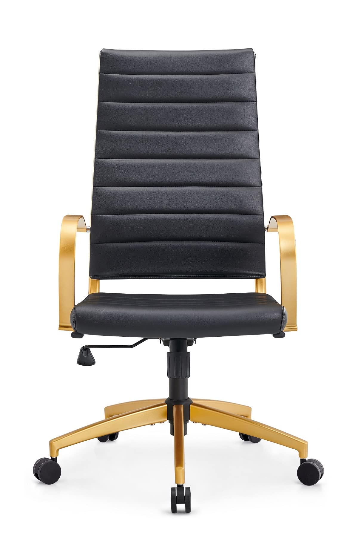 Ergonomic Office Chair - Black & Gold Executive Desk Chair with Lumbar Support for Home & Office Workspace (4020 Gold Black) | Perfect for Long Hours Sitting, Gaming, and Conference Rooms
