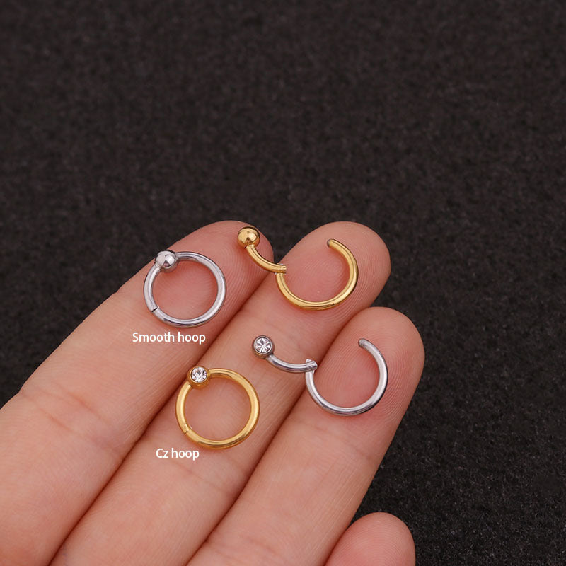 16G Surgical Steel Cartilage Hoop Earrings - Minimalist Body Jewelry for Women | HSPJ227 | Perfect for Everyday Wear, Piercing Healing & Stylish Outfits