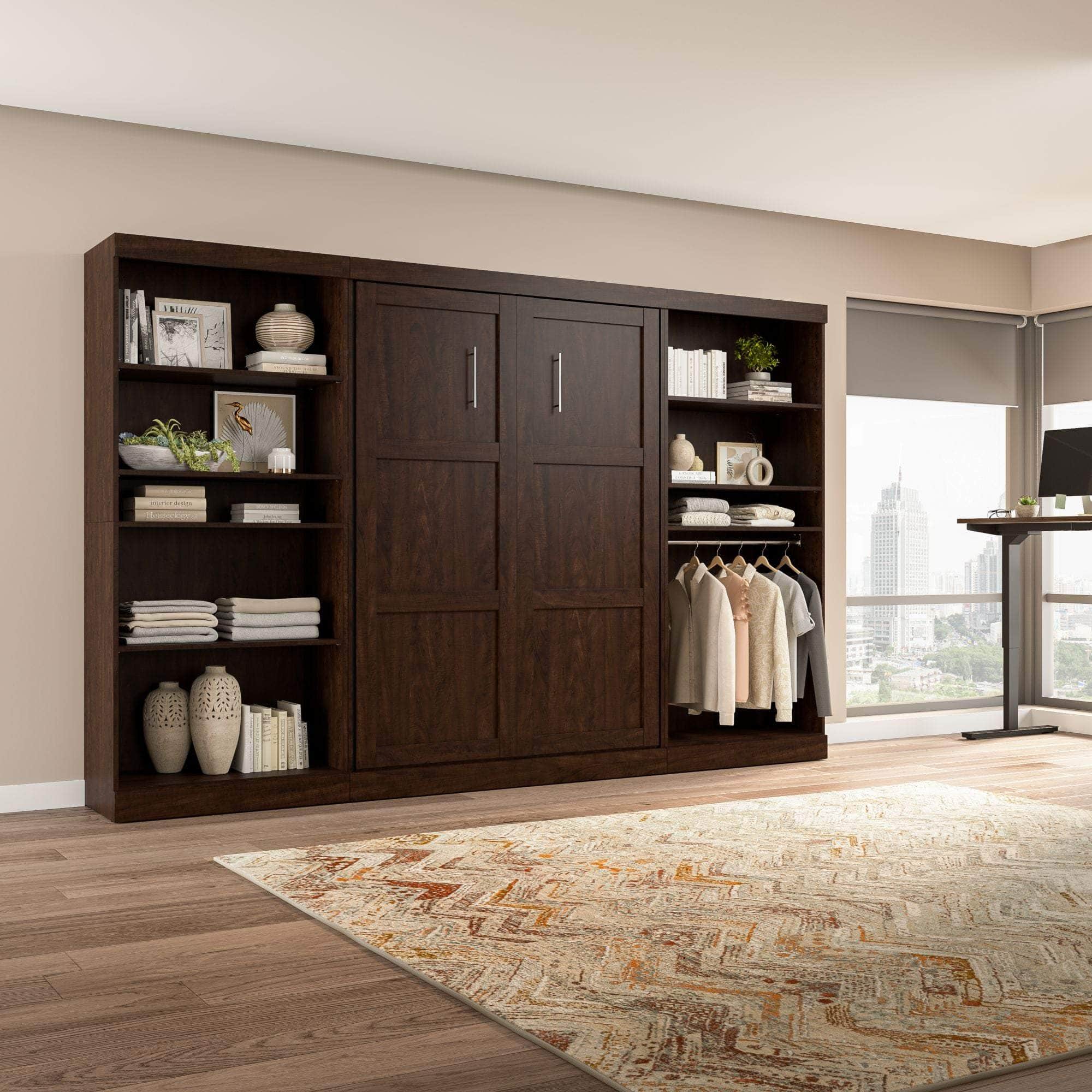 Pur Full Murphy Wall Bed with 2 Storage Units (131