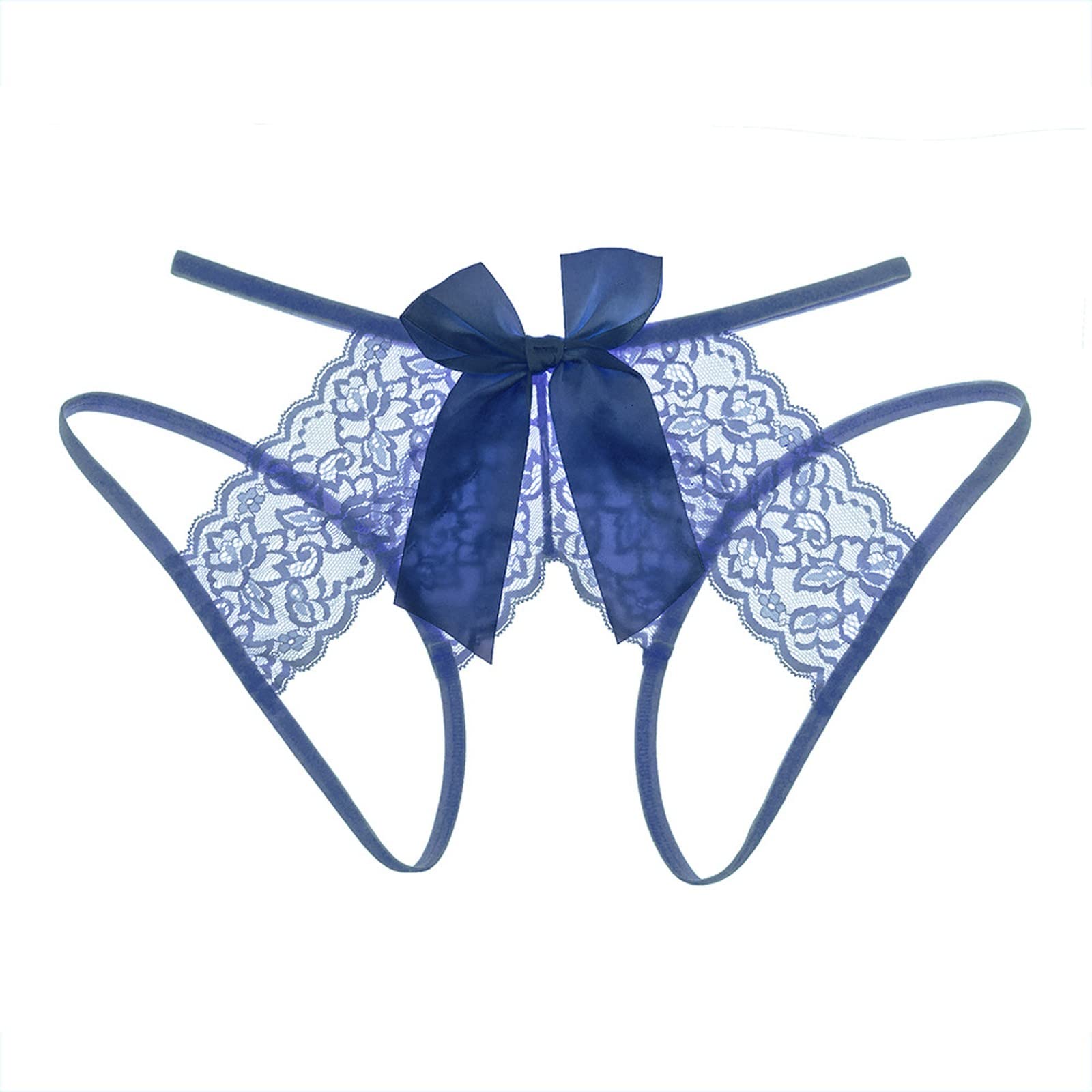 Sexy Transparent Seamless Lace Panties for Women - Low Waist Bow Design Cotton Underwear | Perfect for Date Night, Bridal Lingerie & Sensual Occasions