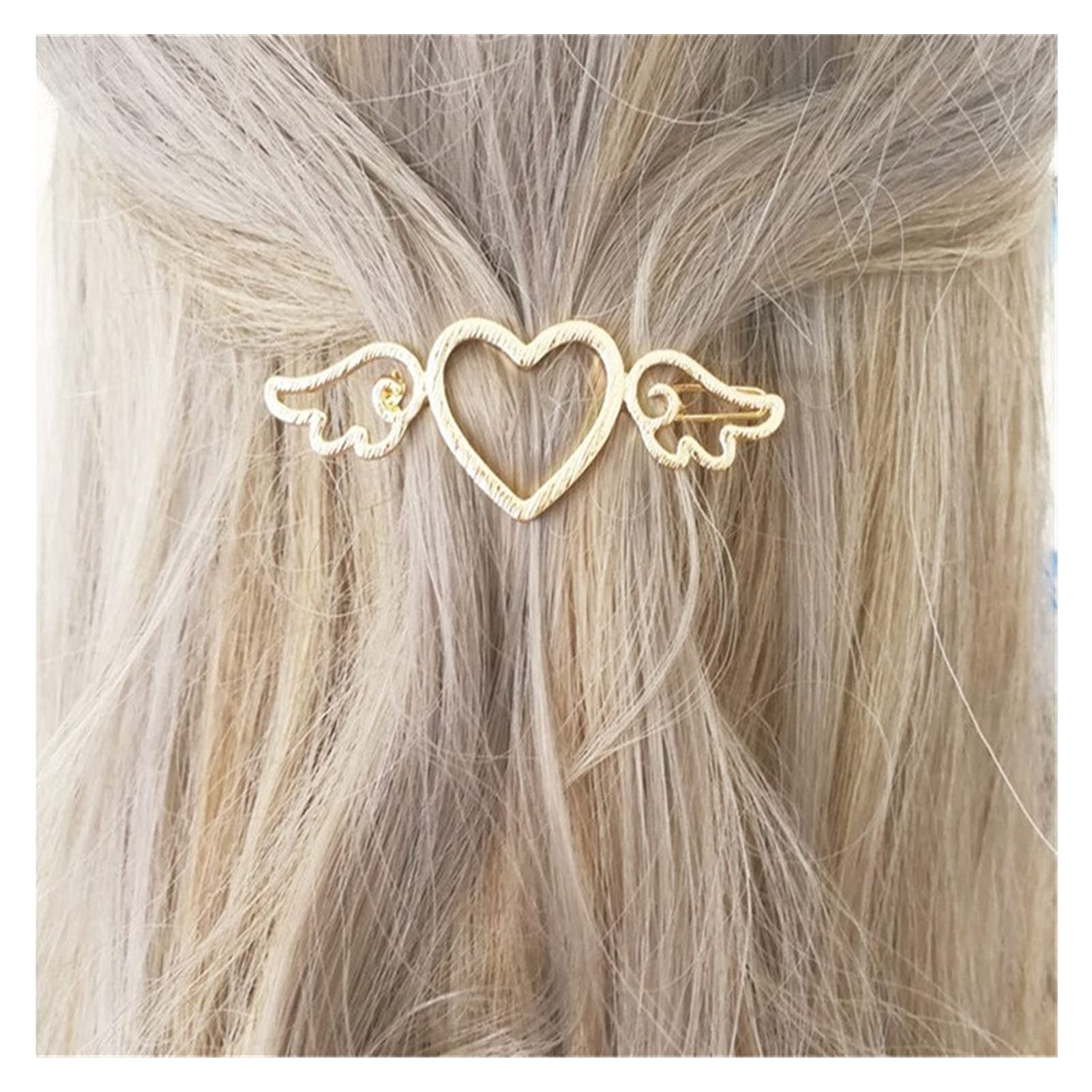 Kigauru Geometric Hair Clips for Women & Girls - Moon Shaped Hair Claw Clamps, Solid Color Hair Accessories (Orange) - Perfect for Parties, Weddings & Everyday Styling