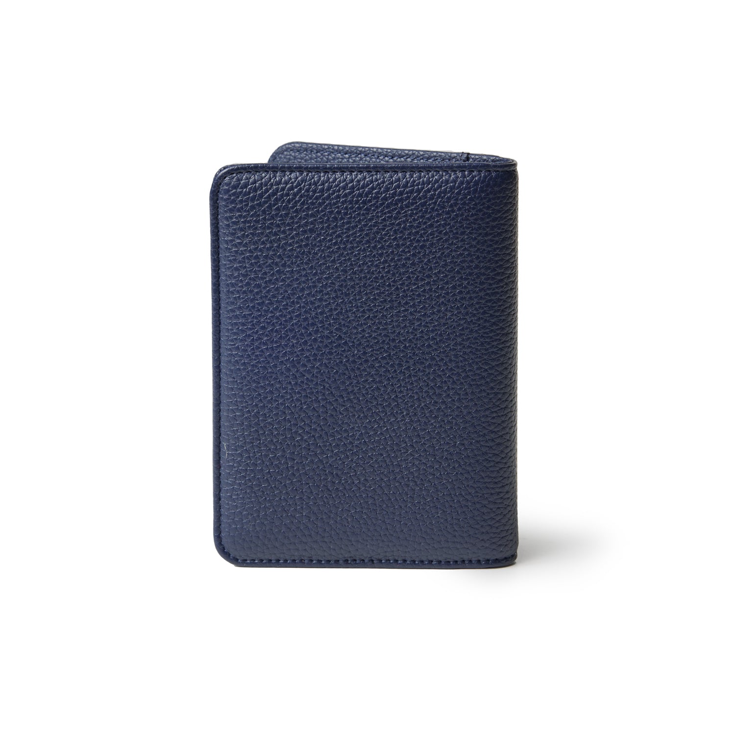 Premium Pebble Grain Leather Passport Holder - Navy Blue | RFID Blocking Travel Wallet for Secure Document Storage | Perfect for International Trips & Business Travel