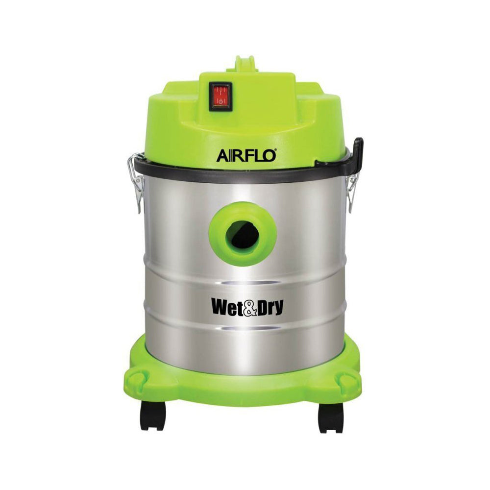 Airflo 25L Wet and Dry Vacuum Cleaner - Powerful 2-in-1 Cleaning for Home, Garage & Workshop - Ideal for Carpets, Hard Floors & Liquid Spills
