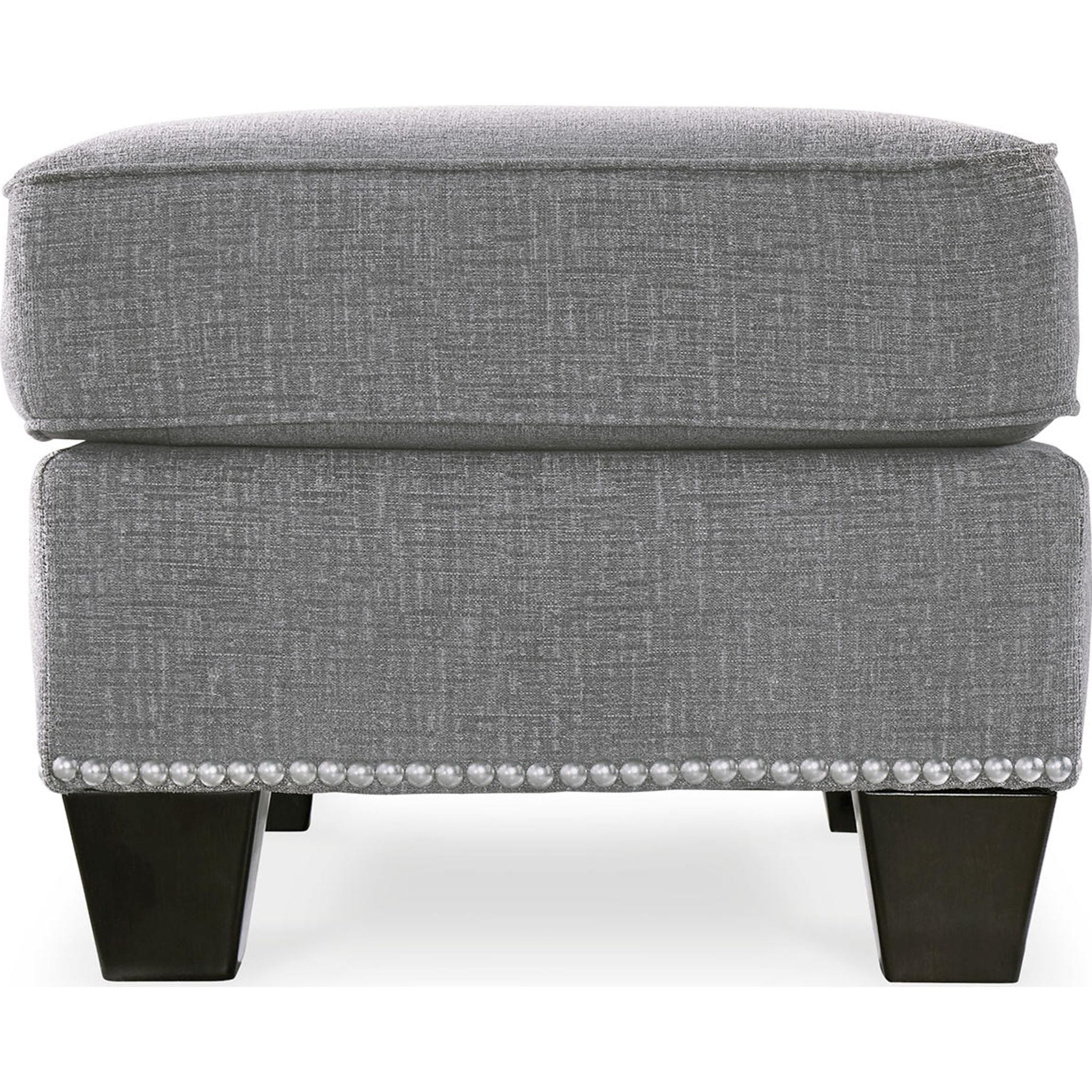 Barrali Ottoman Storage Bench with Tufted Upholstery - Modern Footrest Pouf for Living Room, Bedroom & Entryway - Soft Gray (Fog) - Perfect for Extra Seating & Home Decor