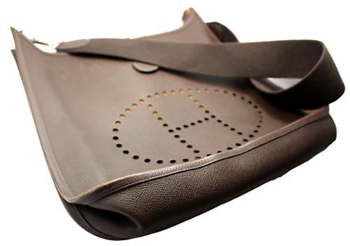 Authentic Hermes Evelyne GM Handbag in Chocolate Brown Epsom Leather - Luxury Shoulder Bag for Women, Perfect for Work, Travel & Everyday Use