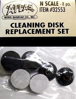 Atlas N Scale Cleaning Disk Replacement Set - Compatible with Model Trains - Perfect for Track & Wheel Maintenance
