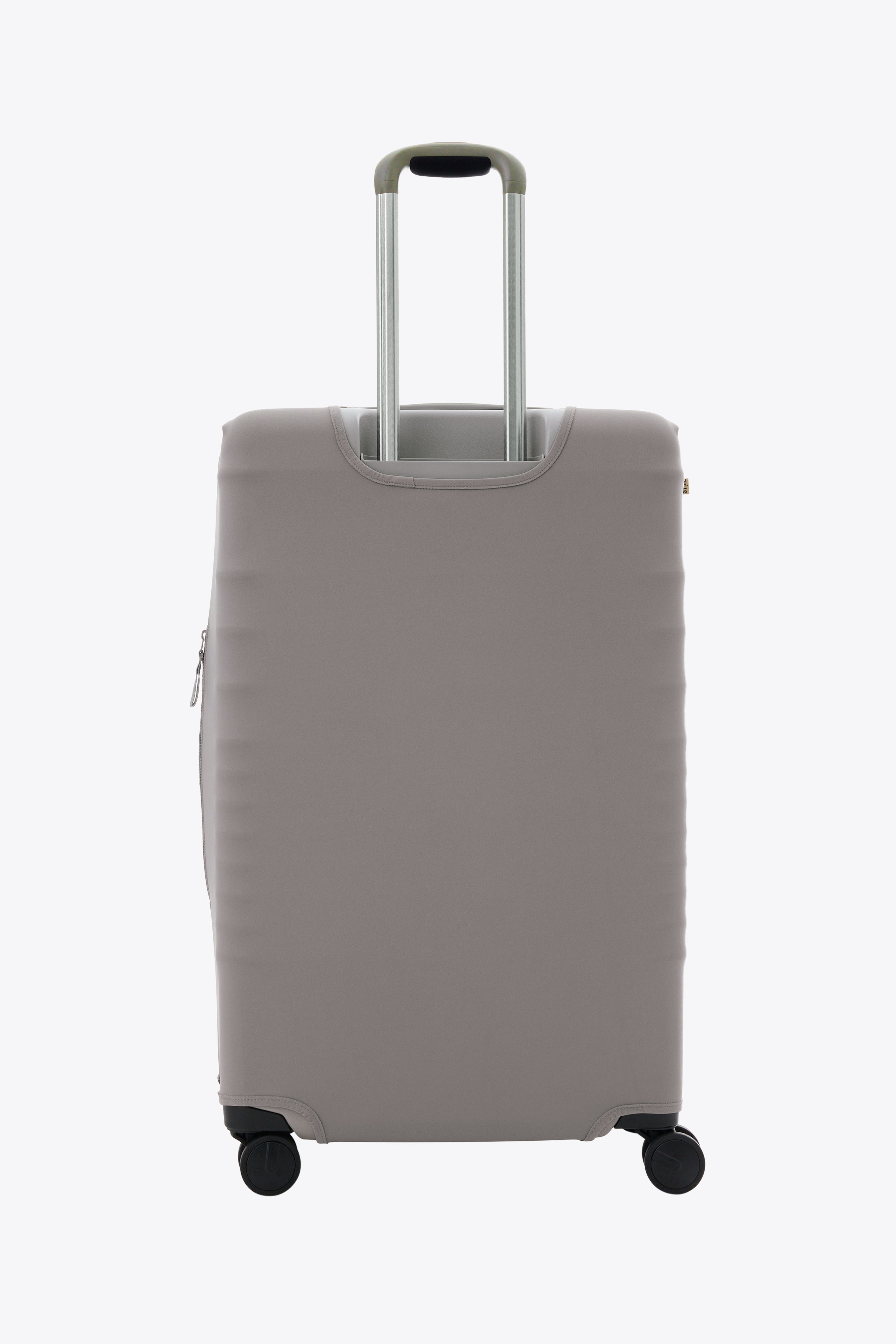 Large Grey Check-In Luggage Cover - Durable Suitcase Protector for Travel, Airplane & Vacation - Waterproof & Scratch-Resistant Luggage Case Protector