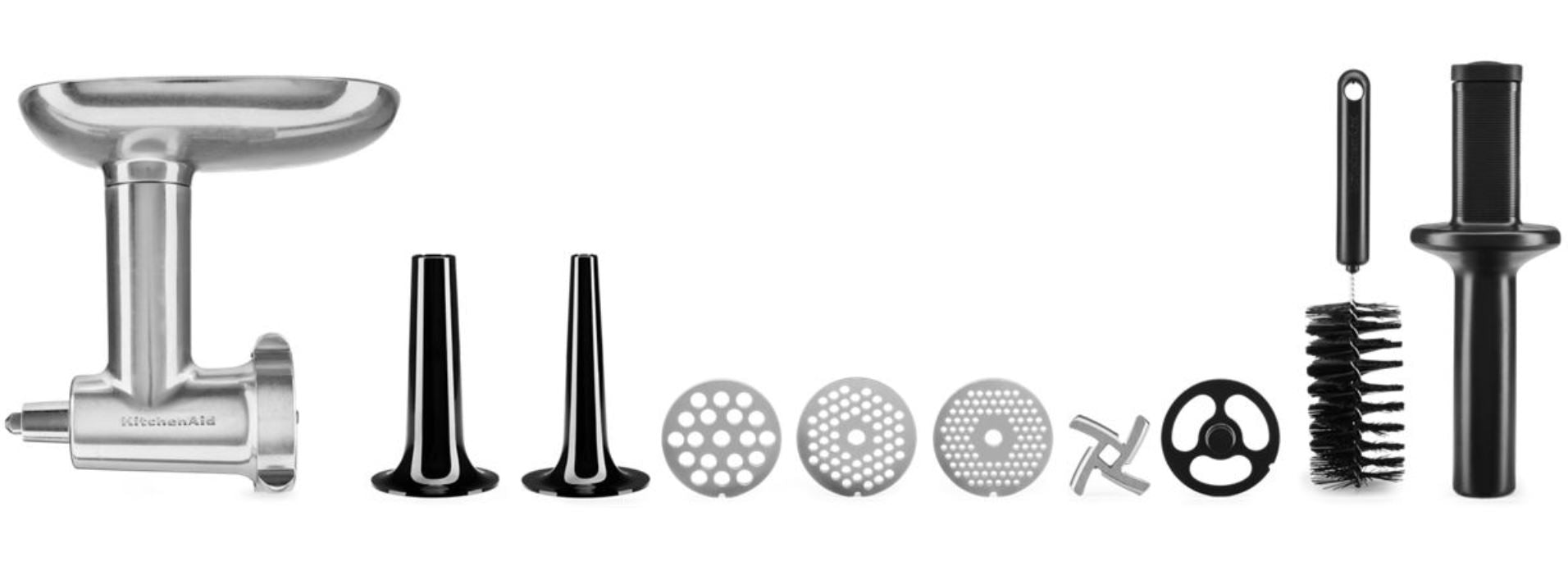 KitchenAid Metal Food Grinder Attachment for Stand Mixers - Meat Grinder & Sausage Stuffer Accessory - Perfect for Homemade Burgers, Sausages & Pet Food