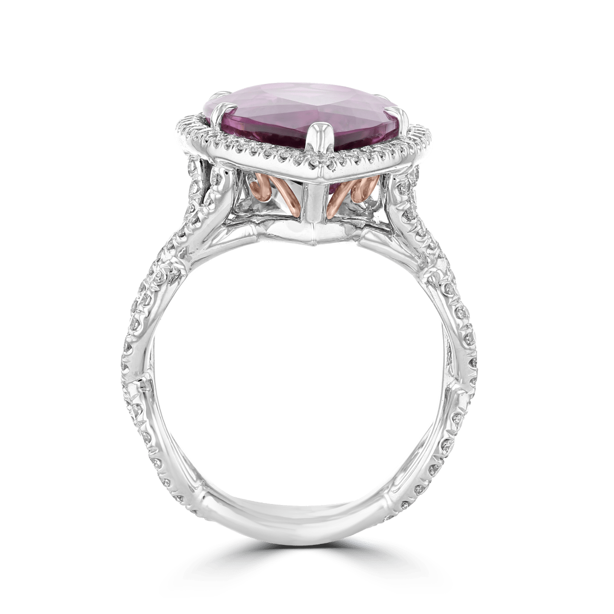 18KT Gold 12.35CT Tourmaline & 1.01CTW Diamond Halo Ring for Women - Elegant Jewelry Gift for Anniversary, Engagement & Special Occasions