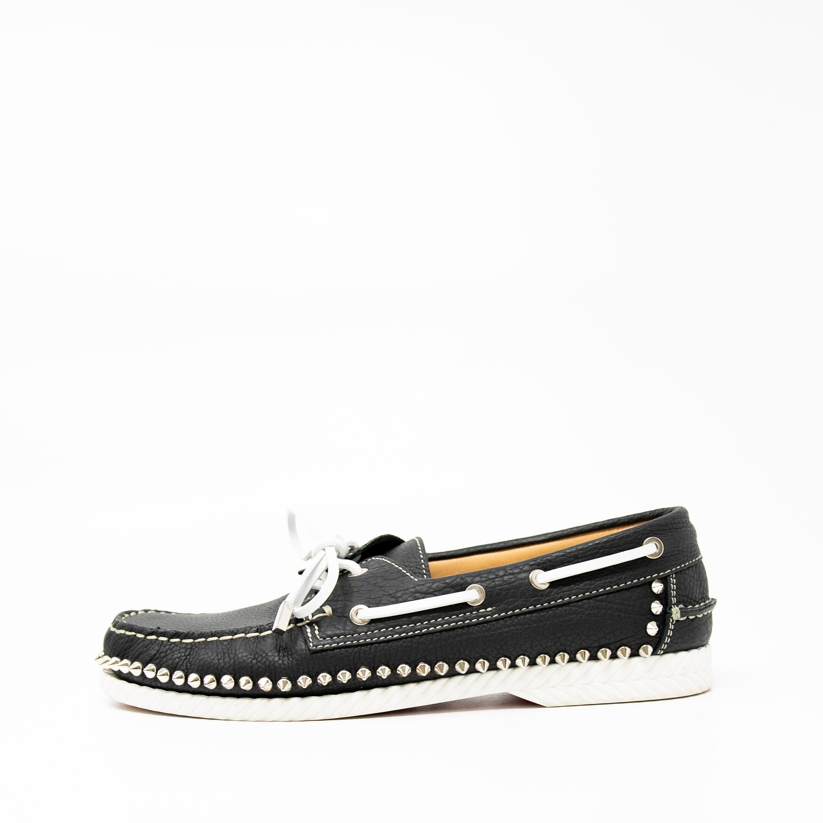 Christian Louboutin Dark Blue Roller Boat Flats Women's Size 41.5 | Luxury Designer Flats for Women | Perfect for Casual Outings, Office Wear & Evening Events
