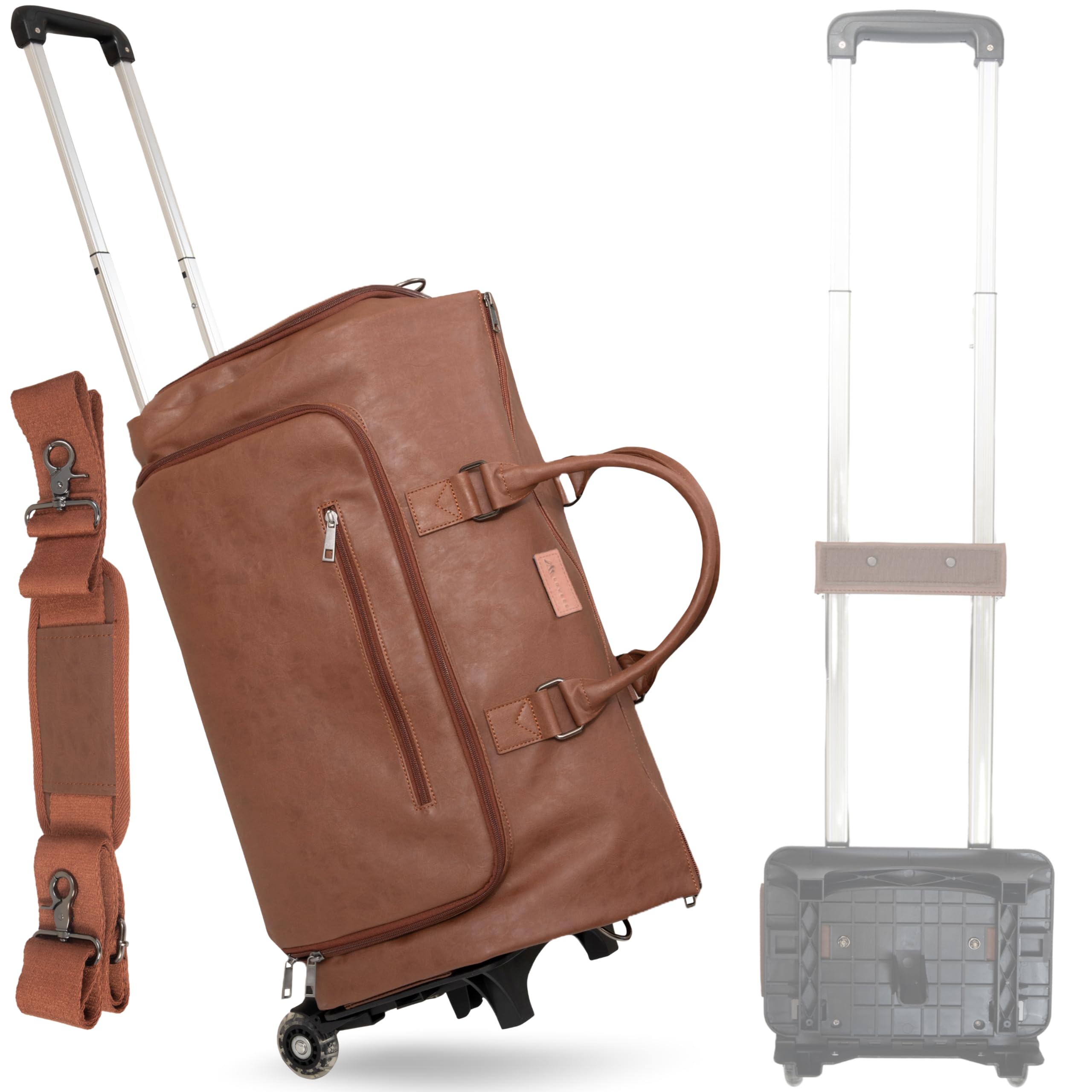 3-in-1 Rolling Garment Bag with Wheels - Convertible Carry-On Luggage for Men & Women | Travel Garment Duffle Bag | Perfect Gift for Business Trips & Weddings