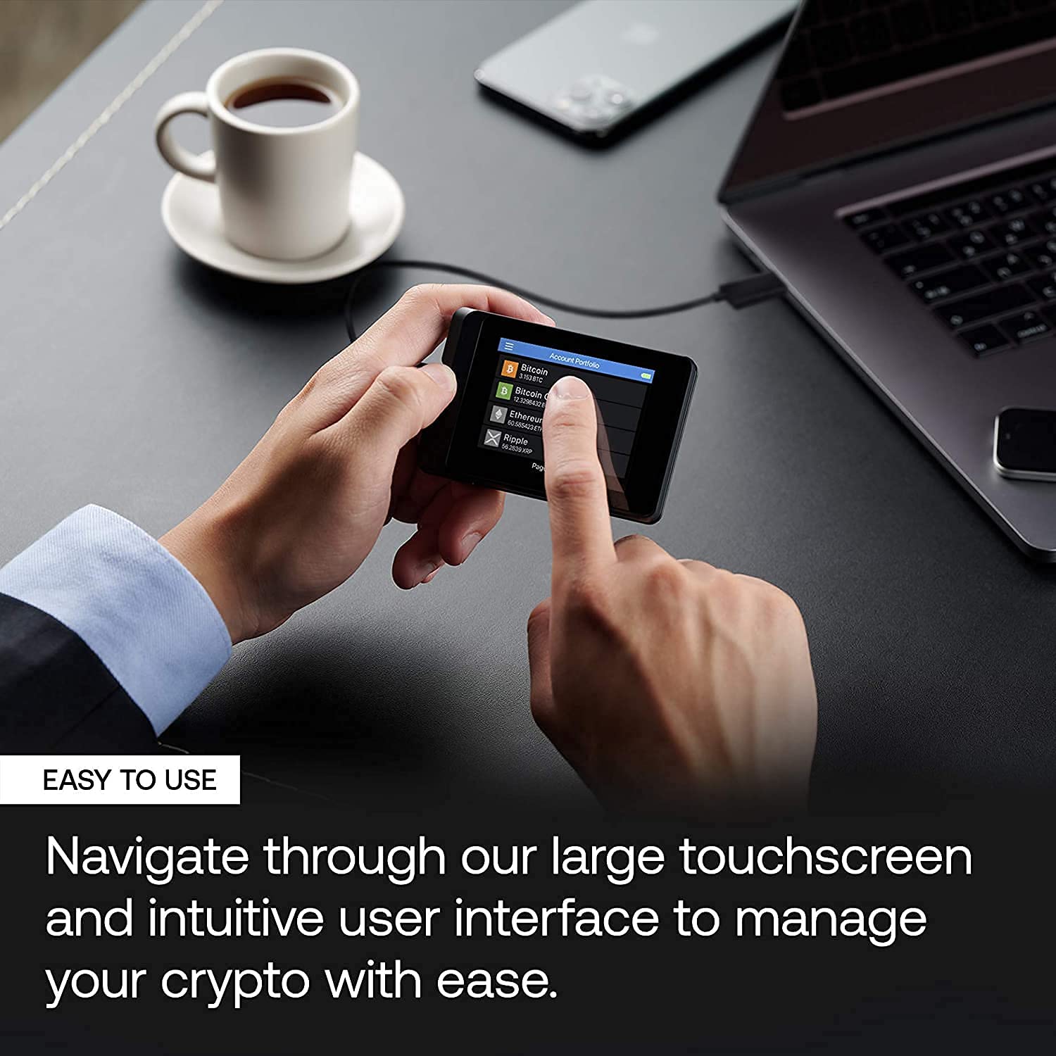 SecuX W10 Hardware Wallet - Secure Crypto Storage for Bitcoin & BIP39 Wallets | Best Cold Wallet Backup for Seed Phrases | Ideal for Long-Term Crypto Protection & Offline Transactions