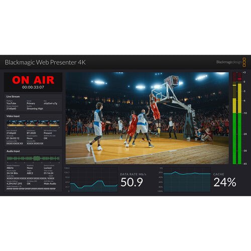 Blackmagic Web Presenter 4K - Professional Live Streaming Device for YouTube, Twitch & Webinars | HDMI to USB Converter for High-Quality Video Production & Online Broadcasting