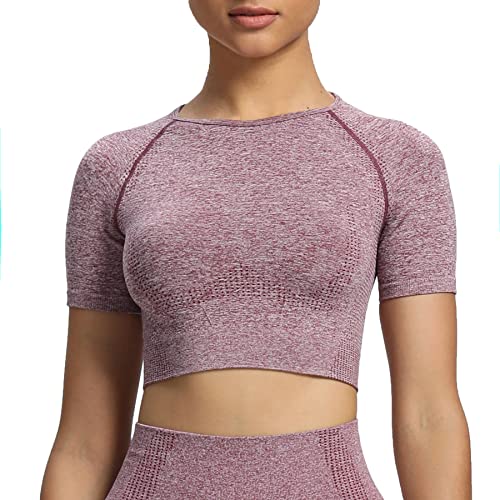 B Wine Red Marl (Crop Tops)