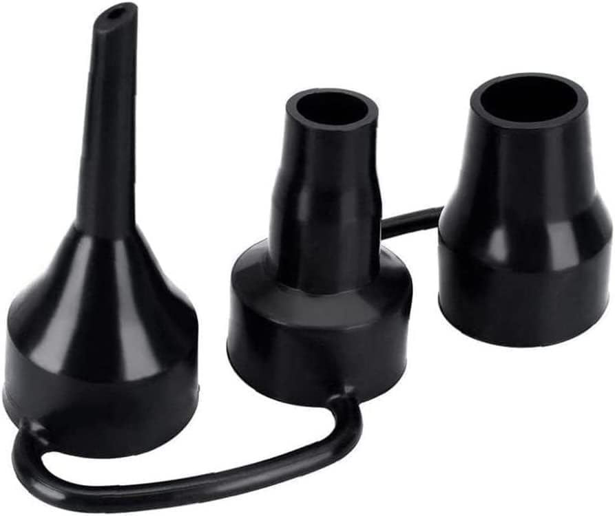 2-Pack Universal Air Pump Nozzle Adapters - 3 Sizes Replacement Inflator Nozzles for Air Mattress, Pool Floats, Inflatables - Durable Plastic Pump Accessories for Quick Inflation (Home, Camping, Travel)