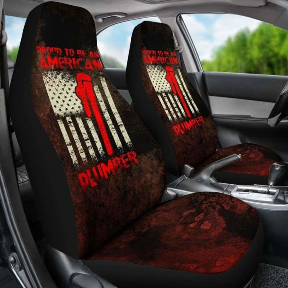 Premium American Plumber Car Seat Covers - Waterproof & Durable Protection for Work Vehicles - Perfect for Trucks, Vans & Service Vehicles