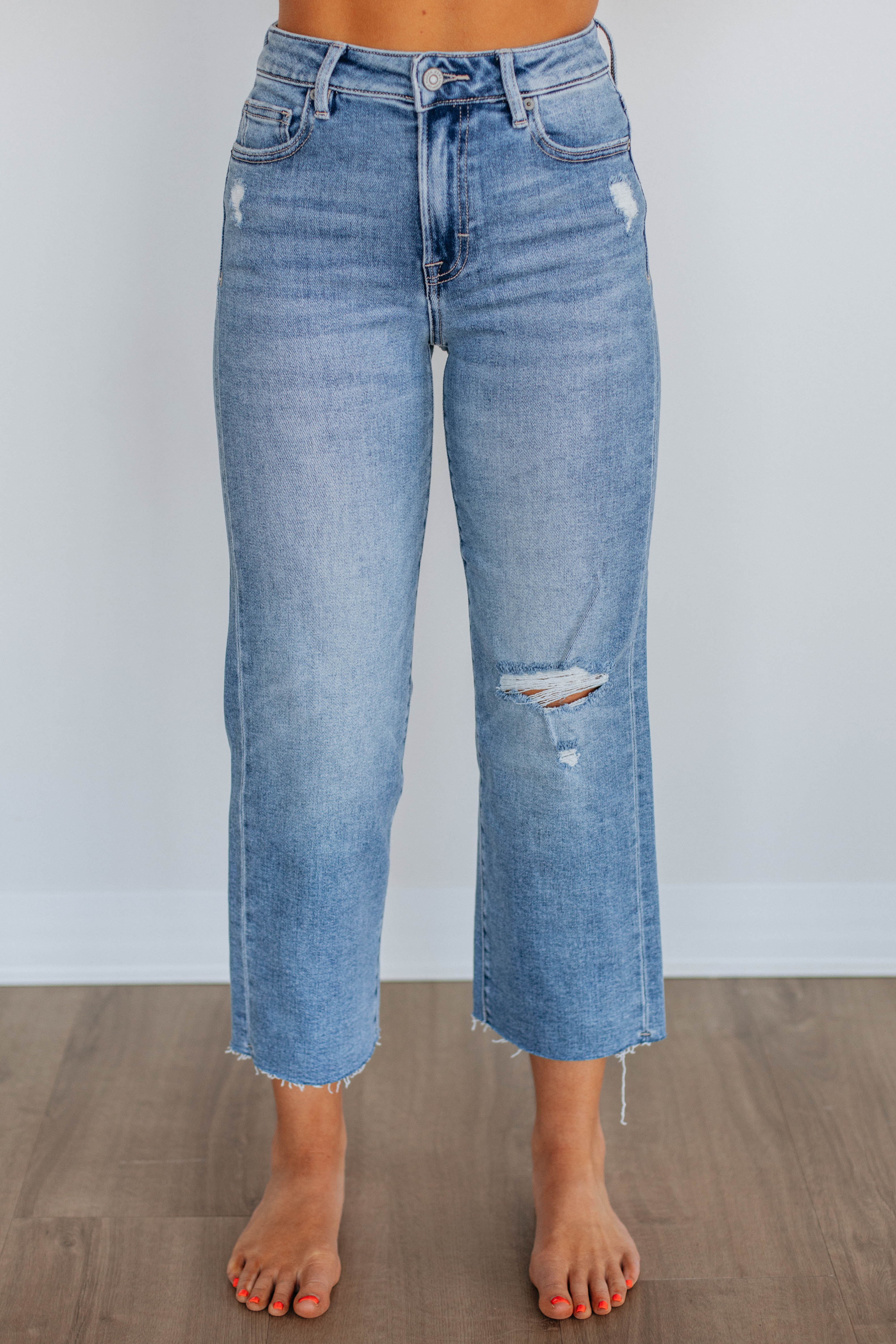 Ella Hidden Jeans - Medium Wash Women's Stretch Denim Pants | Comfortable & Stylish for Everyday Wear, Work & Casual Outings