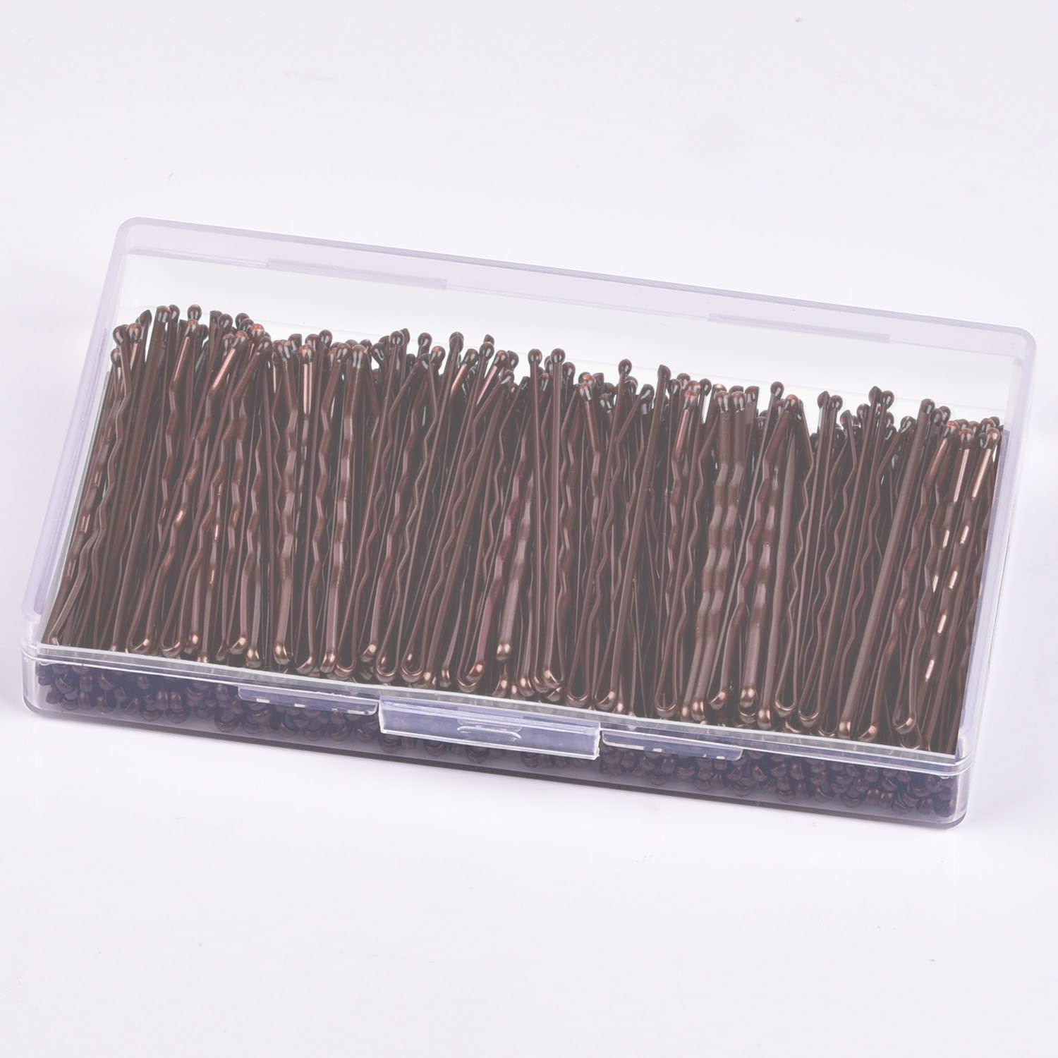MORGLES 240 Pcs Bobby Pins for Women - 2.2 Inch Brown Hair Pins with Storage Box - Perfect for Updos, Braids, and Everyday Hairstyles