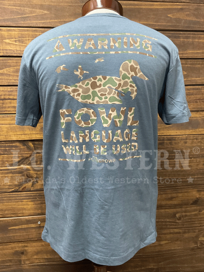 FloGrown FGM 1851 Men's Funny Fowl Language T-Shirt - Blue Fog | Casual Wear & Gift for Hunting Enthusiasts