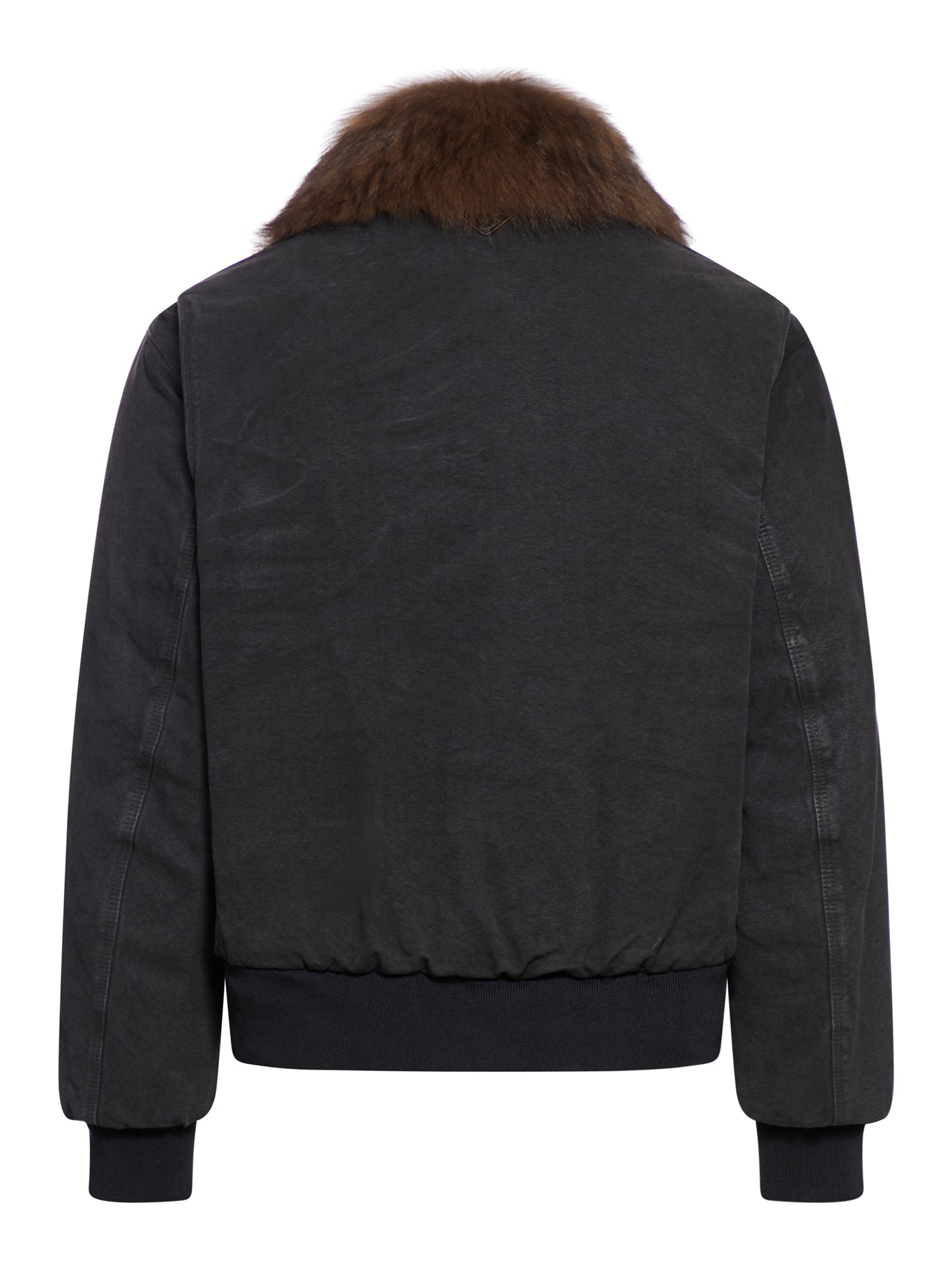 Women's Cotton Blouson Jacket with Shearling Collar - Cozy Winter Outerwear for Casual & Street Style Outfits
