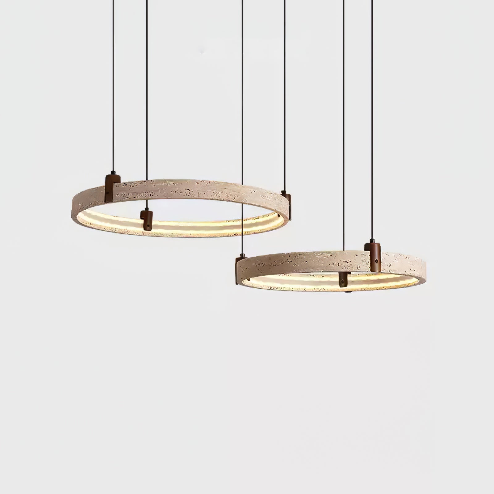 Celestial Orbit Travertine Chandelier - Modern Crystal Ceiling Light Fixture for Dining Room, Living Room & Bedroom - Elegant Home Decor Lighting for Luxury Interiors