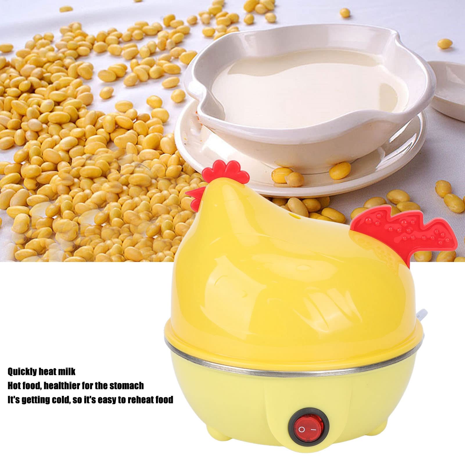 Electric Egg Cooker 350W - 7 Egg Capacity Rapid Egg Maker with Auto Shut Off - Hard Boiled, Poached, Scrambled Eggs & Omelets - Perfect for Breakfast, Meal Prep & Keto Diet (US)