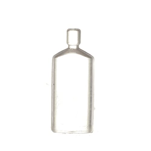 Clear Unlabeled Plastic Bottles for Dollhouse Miniatures - Bulk Craft Supplies for DIY Miniature Scenes, Fairy Gardens & Model Displays
