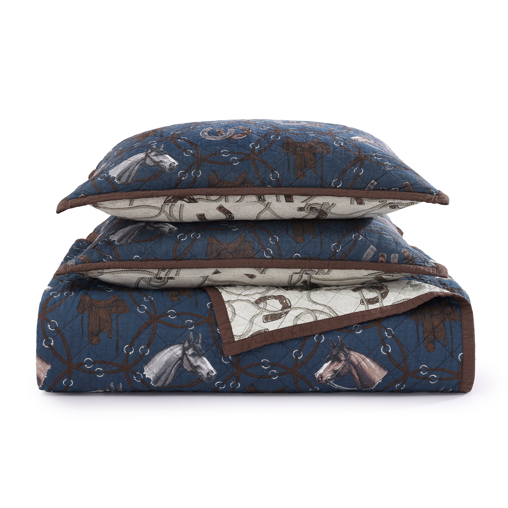 Saratoga Reversible Quilt Set - Soft & Comfortable Bedding for All Seasons - Perfect for Master Bedroom, Guest Room, and Dorm Decor