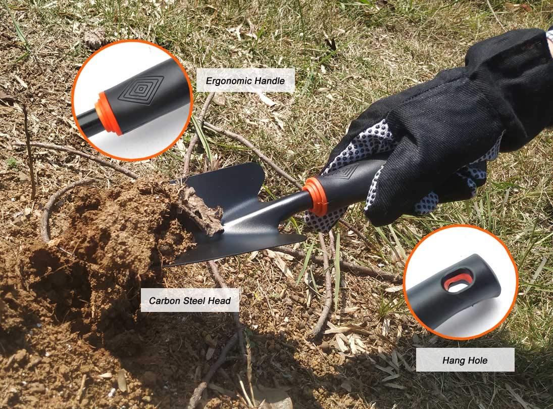 Durable 3-Piece Garden Tool Set - Stainless Steel Trowel, Hand Shovel & Cultivator with Ergonomic Handle for Gardening, Planting & Weeding | Perfect for Men & Women | Indoor & Outdoor Use