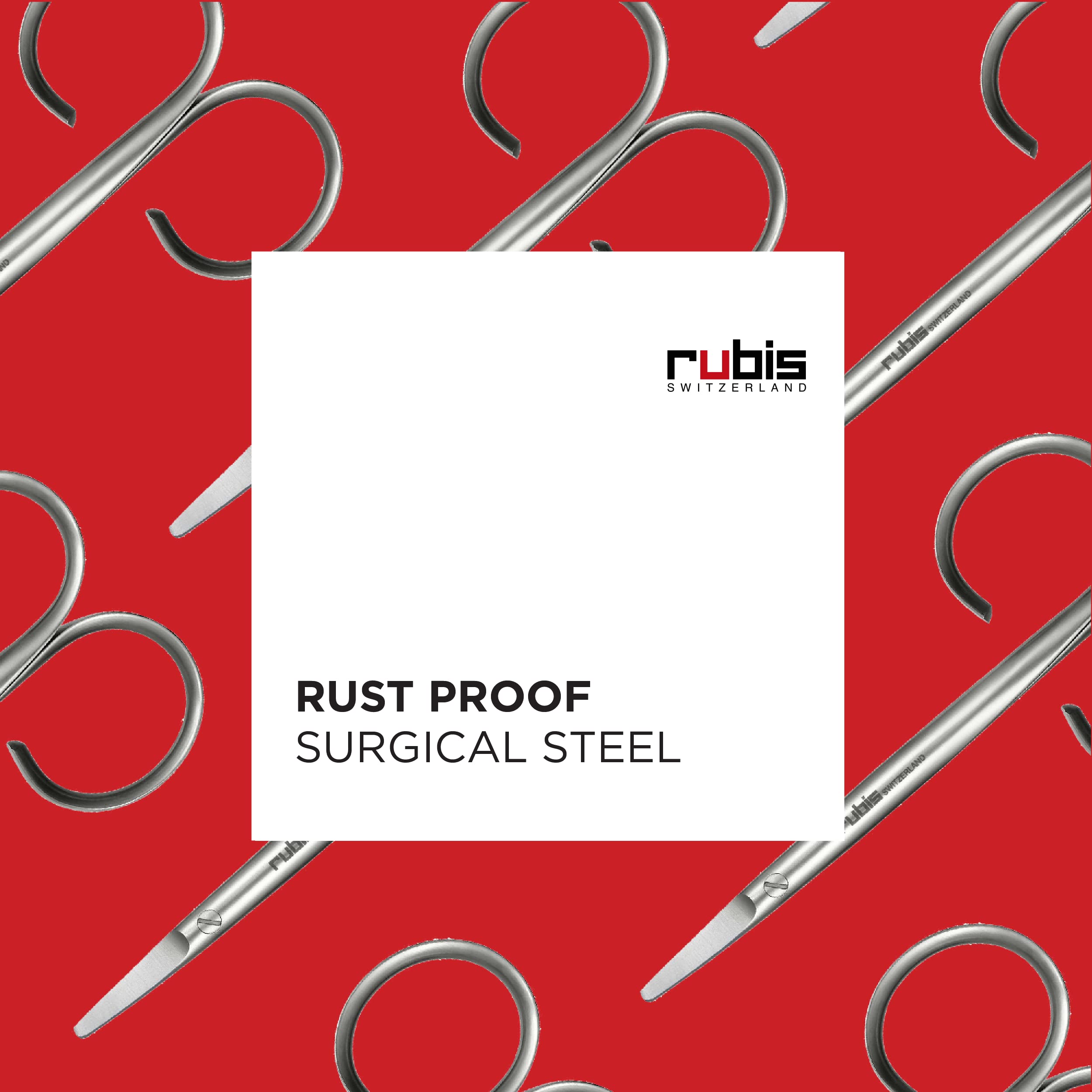 Rubis Switzerland Baby Nail Scissors with Elephant Case - Precision Stainless Steel Tweezers & Nail Clippers for Newborns - Safe Infant Grooming Kit for Home & Travel Use