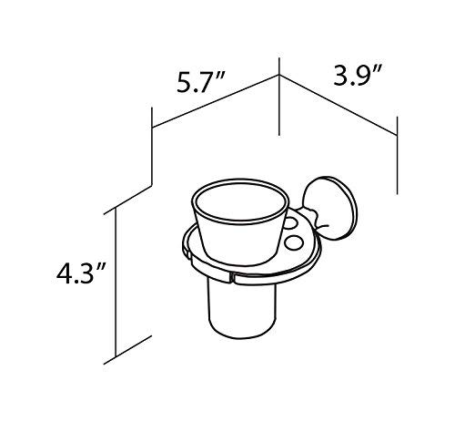 White Porcelain Toothbrush Holder - Secret Bath Filigrana Collection - Perfect for Bathroom Countertop & Vanity Organization