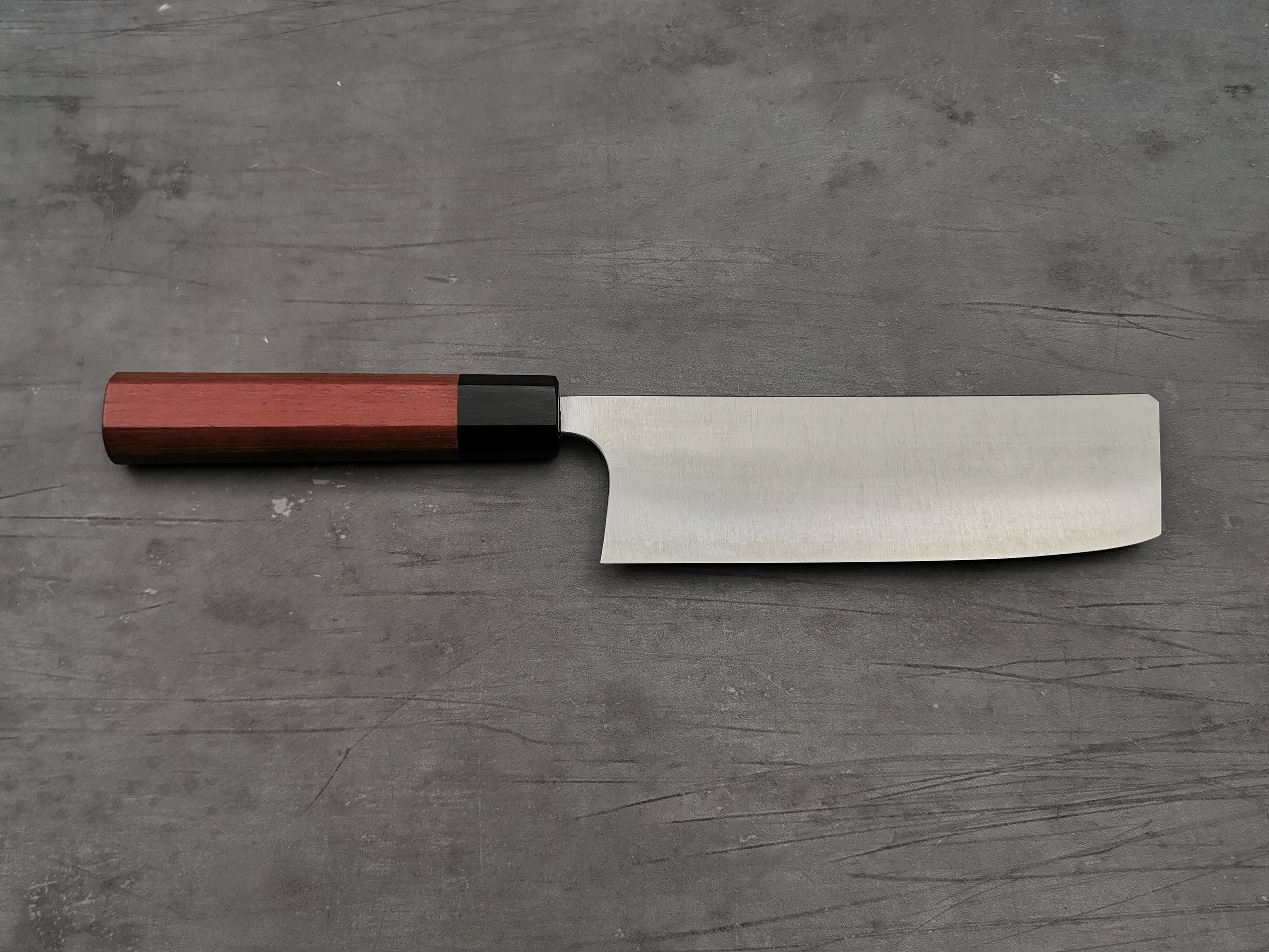Premium Japanese Koutetsu Type 3 AS Nakiri Knife - High Carbon Steel Kitchen Knife for Professional Chefs & Home Cooking - Perfect for Slicing Vegetables, Herbs & Boneless Meat