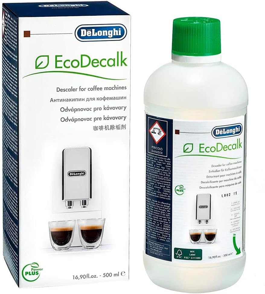 DeLonghi EcoDecalk Liquid Descaler for Coffee Machines (500ml) - Removes Limescale & Extends Appliance Life - Perfect for DeLonghi, Nespresso & Keurig Coffee Makers - Use Every 2-3 Months for Optimal Performance