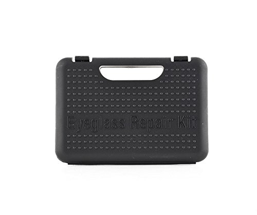 Kikkerland 12-Piece Eyeglass Repair Tool Kit - Screwdriver, Nose Pads, Screws & More - Perfect for Fixing Glasses at Home, Office or Travel