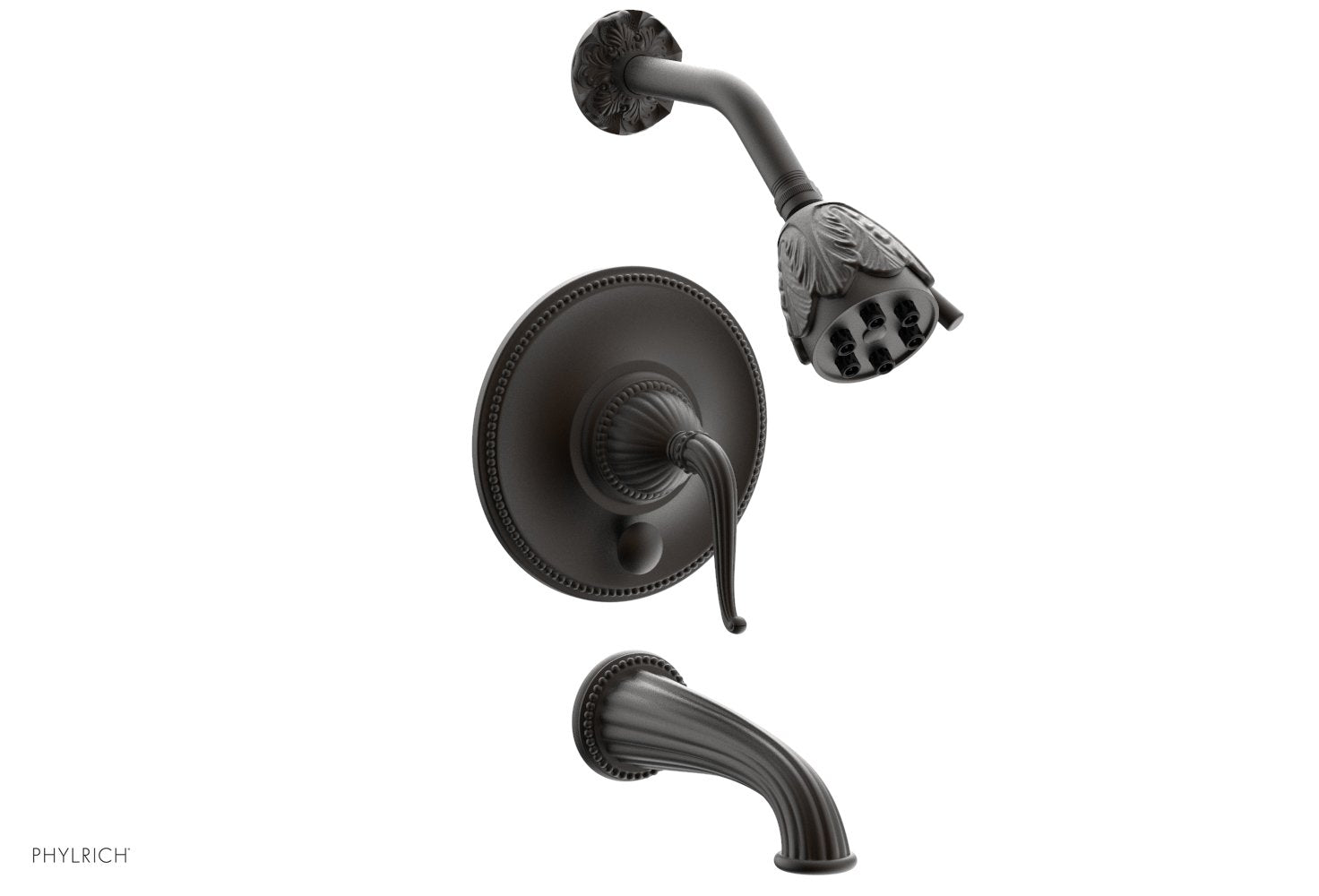 GEORGIAN & BARCELONA PB2141 Pressure Balance Tub and Shower Faucet Set - Matte Black Bathroom Fixture for Modern Homes